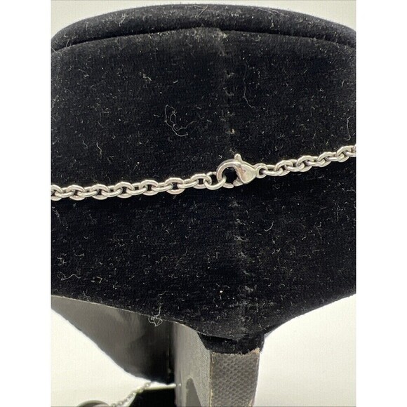 Eternal Love Intertwined Rings Pendant Necklace- Silver Tone/Black - - Picture 6 of 9